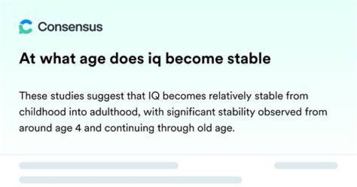 At what age does IQ become stable?