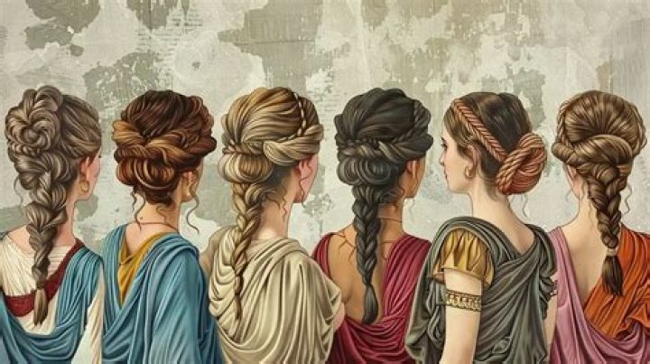 How did Roman girls have their hair?