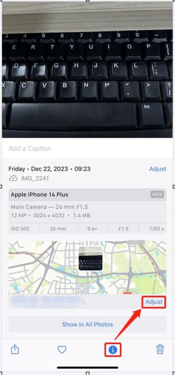 How do I remove location from iPhone pictures?