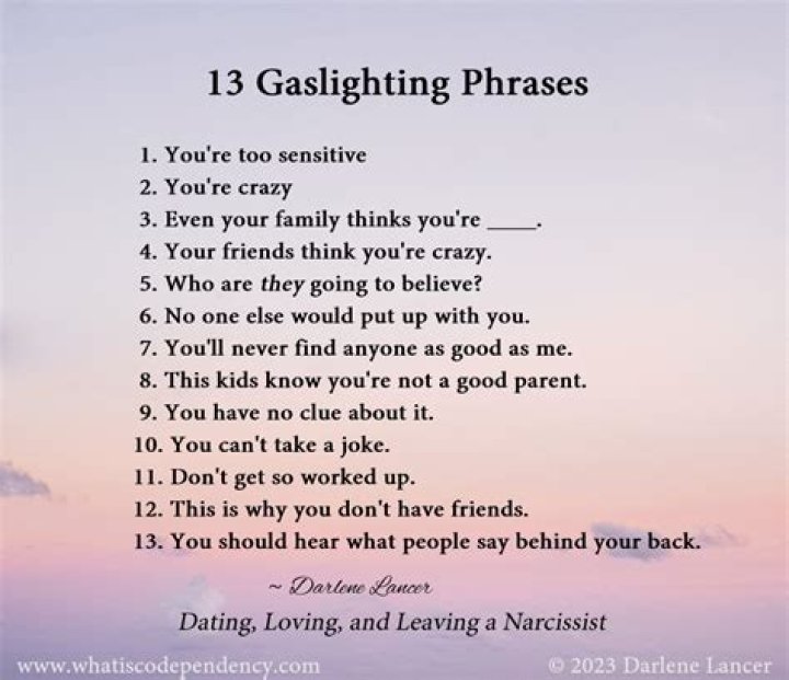 What's an example of gaslighting?