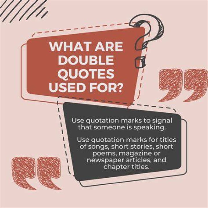 What are double quotes used for?