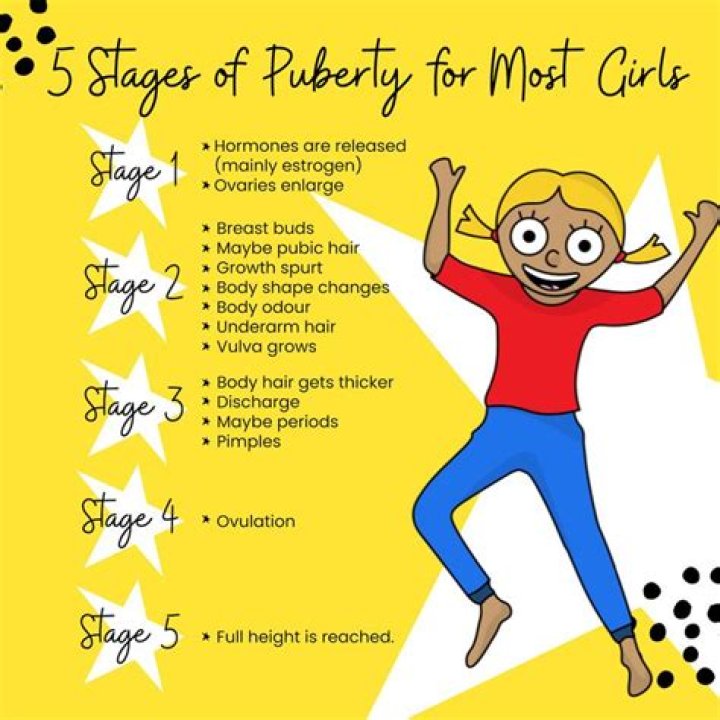 What are the 5 stages of puberty for a girl?