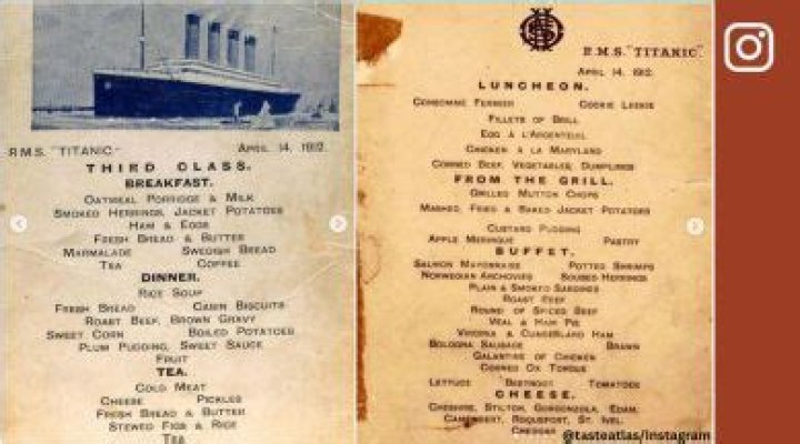 What did 3rd Class eat on the Titanic?