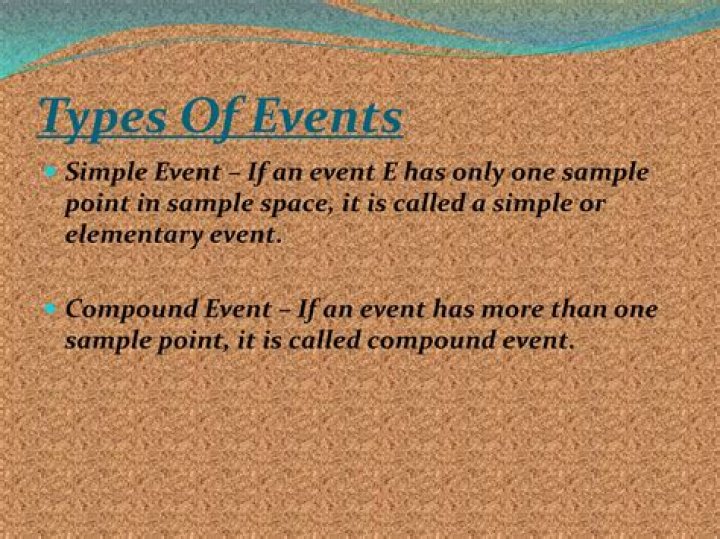 What is simple event and compound event?