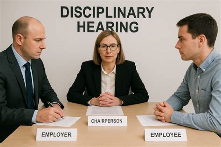 What questions are asked at a disciplinary hearing?